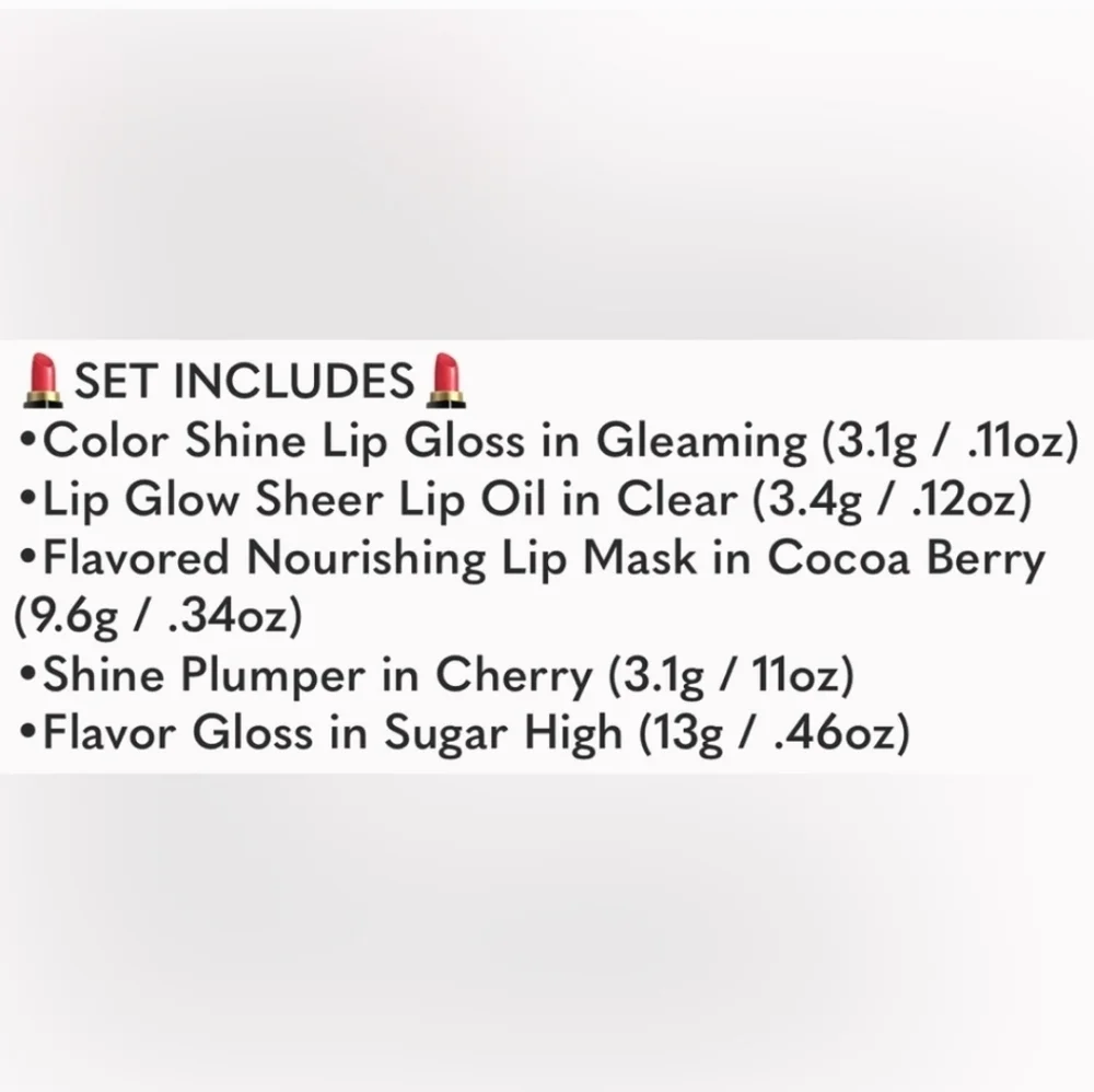Victoria's Secret Lip Gloss Collection Gift Set Red, Gold & Berry
